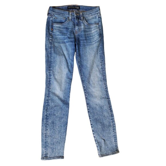 Veronica Beard Emma Skinny Mid Rise Jeans Stretch Denim Blue Mist Sz 24 - Picture 2 of 6